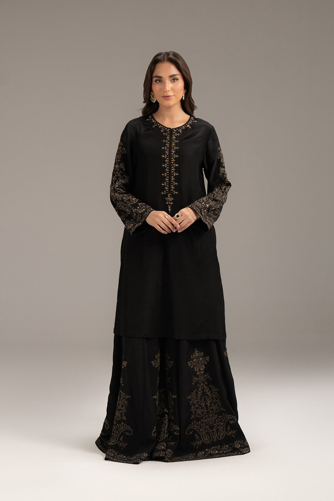 2 Piece Raw Silk Embroidered (FL0088)