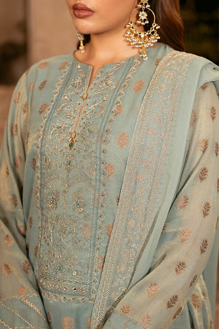 3 Piece Masoori Jacquard Embroidered Suit (FL0089)