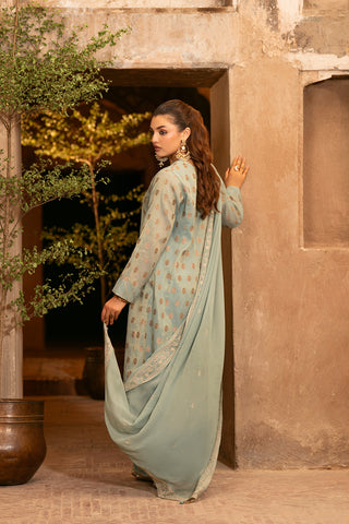 3 Piece Masoori Jacquard Embroidered Suit (FL0089)