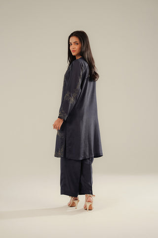 2 Piece Raw Silk Embroidered Suit (FL0096)