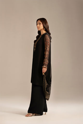 2 Piece Chiffon Embroidered Suit (FL0097)