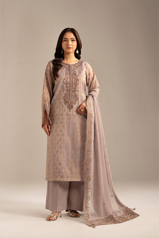 3 Piece Masoori Jacquard Embroidered (FL0098)