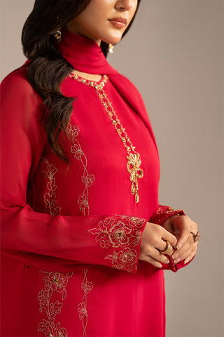 3 Piece Chiffon Embroidered (FL0100)