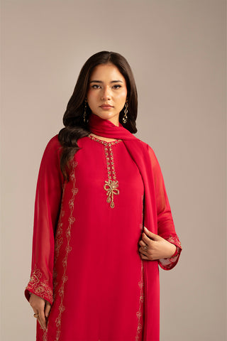 3 Piece Chiffon Embroidered (FL0100)