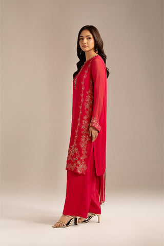 3 Piece Chiffon Embroidered (FL0100)