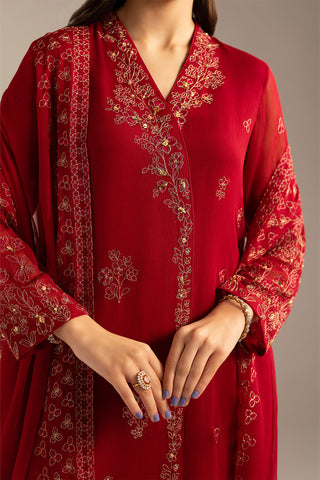 3 Piece Chiffon Embroidered (FL0101)