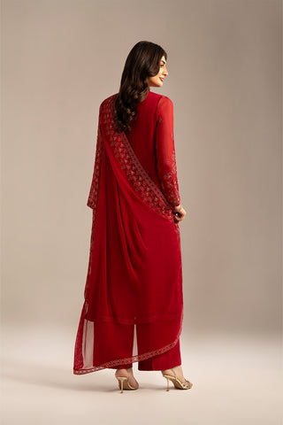 3 Piece Chiffon Embroidered (FL0101)