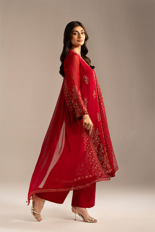 3 Piece Chiffon Embroidered (FL0101)