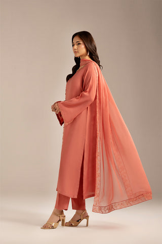 3 Piece Raw Silk Embroidered (FL0103)
