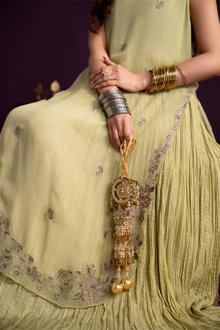 1 Piece Chiffon Embroidered Suit (FL0106)