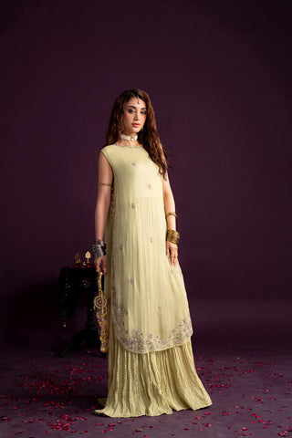 1 Piece Chiffon Embroidered Suit (FL0106)