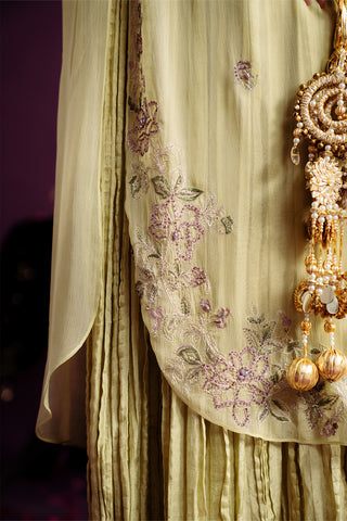 1 Piece Chiffon Embroidered Suit (FL0106)