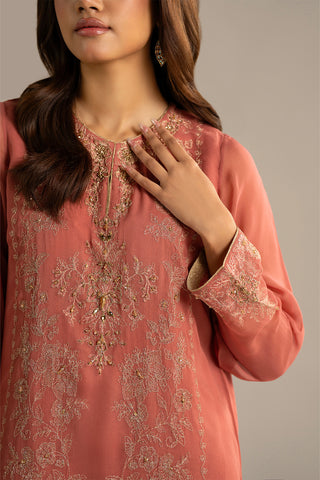 3 Piece Chiffon Embroidered Suit (FL0117)