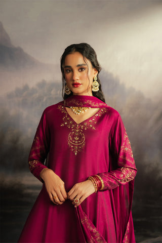 2 Piece Cotton Silk Embroidered Suit (FL0122)