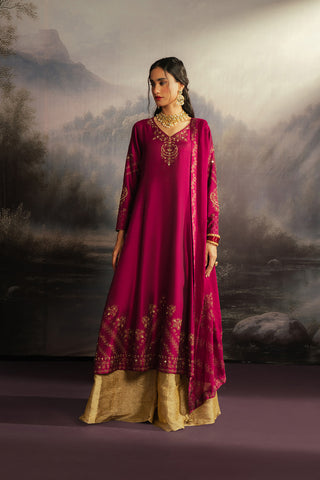2 Piece Cotton Silk Embroidered Suit (FL0122)