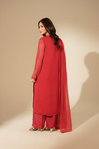 3 Piece Chiffon Embroidered Suit (FL0124)