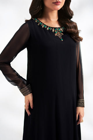 1 Piece Chiffon Embroidered Shirt (FL0130)