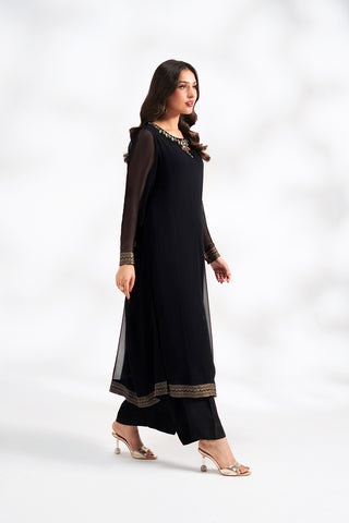 1 Piece Chiffon Embroidered Shirt (FL0130)