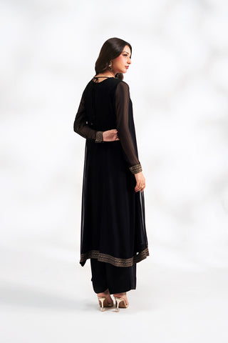 1 Piece Chiffon Embroidered Shirt (FL0130)