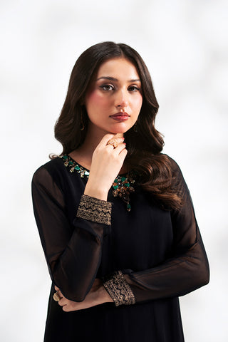 1 Piece Chiffon Embroidered Shirt (FL0130)