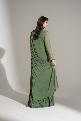 3 Piece Chiffon Embroidered Suit (FL0131)