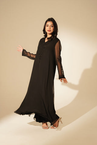 1 Piece Chiffon Embroidered Dress (FL0133)