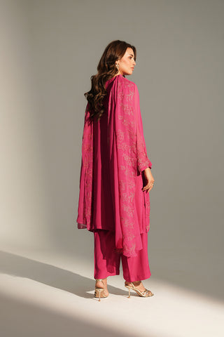 3 Piece Chiffon Embroidered Suit (FL0150)