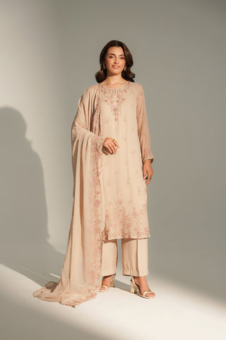 3 Piece Chiffon Embroidered Suit (FL0153)