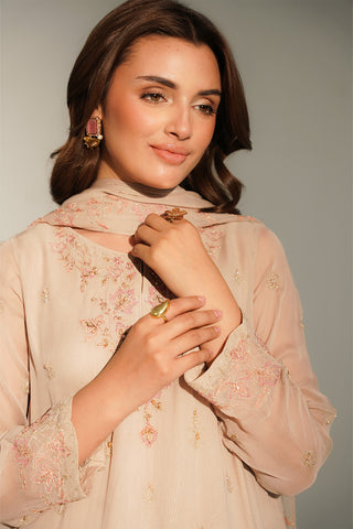 3 Piece Chiffon Embroidered Suit (FL0153)