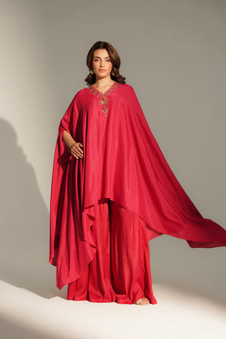 2 Piece Raw Silk Embroidered Suit (FL0163)