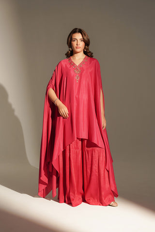 2 Piece Raw Silk Embroidered Suit (FL0163)