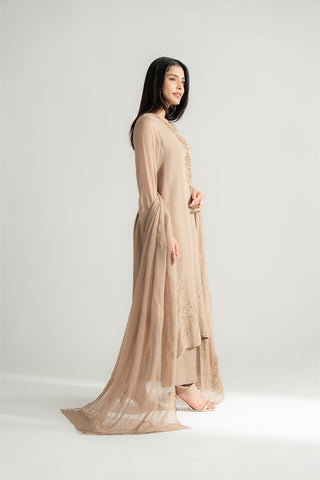 3 Piece Chiffon Embroidered Suit (FL0168)