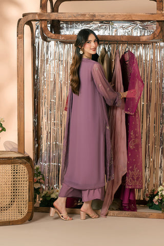 3 Piece Chiffon Embroidered Suit (FL0170)