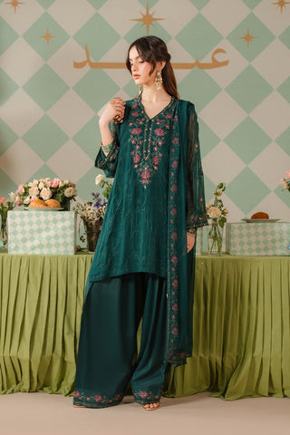 3 Piece Chiffon Embroidered Suit (FL0174)