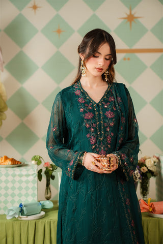 3 Piece Chiffon Embroidered Suit (FL0174)
