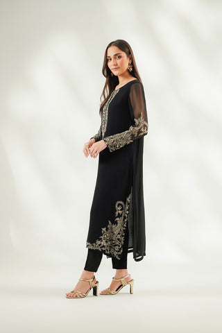 1 Piece Chiffon Embroidered Suit (FL0242)