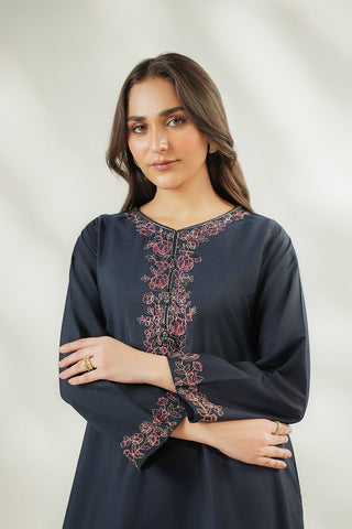 2 Piece Cotton Silk Embroidered Suit (FL0257)