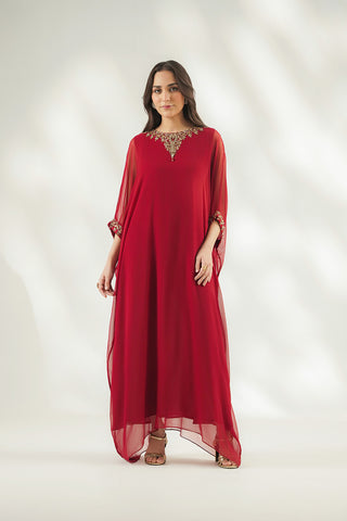 1 Piece Chiffon Embroidered Suit (FL0258)