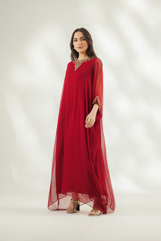 1 Piece Chiffon Embroidered Suit (FL0258)