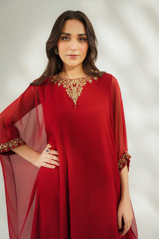 1 Piece Chiffon Embroidered Suit (FL0258)