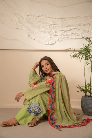 3 Piece Unstitched Lawn Printed Suit (UC0051)