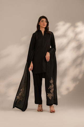 1 Piece Raw Silk Embroidered Suit (FO0001)