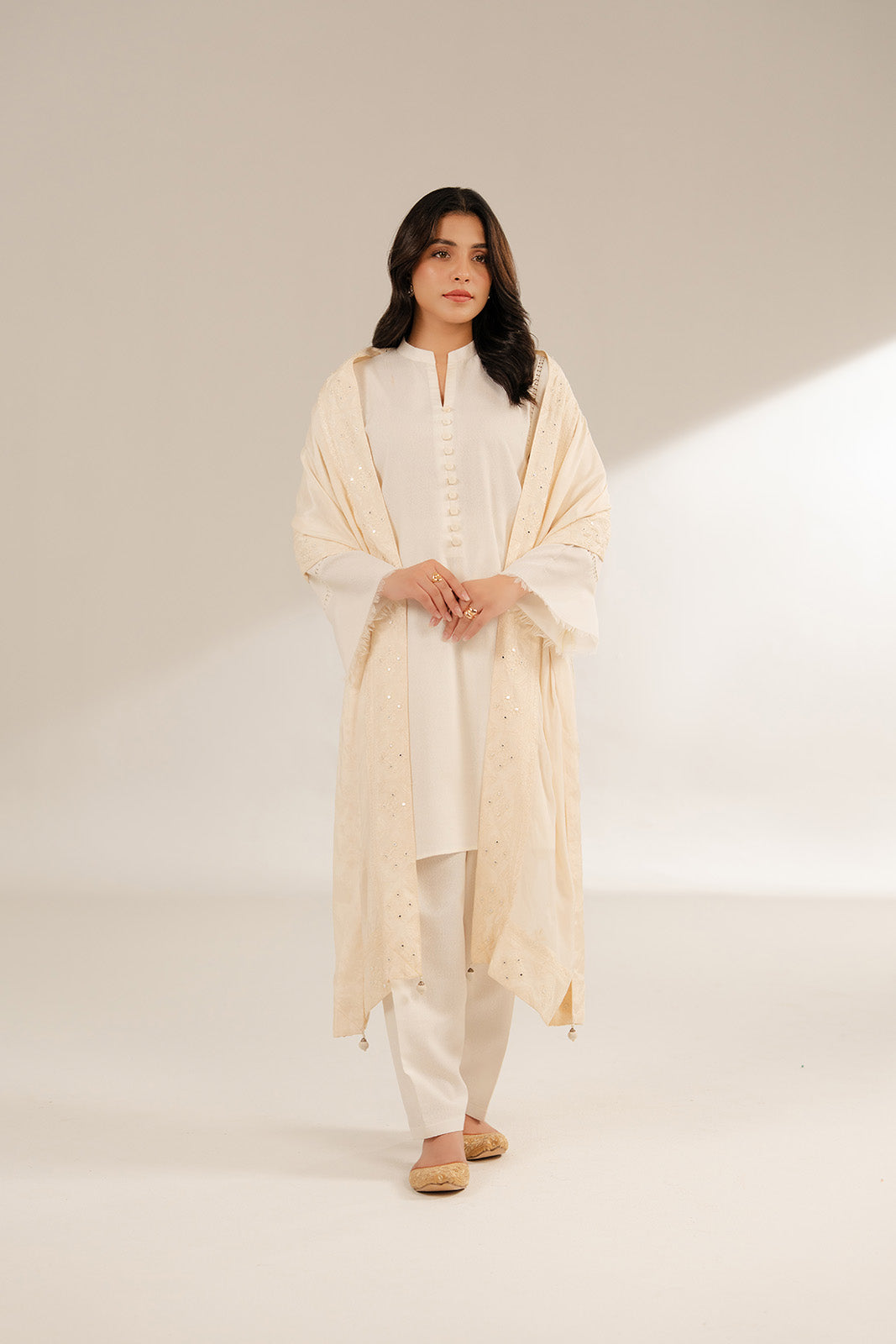 1 Piece Resham Cotton Embroidered Suit (FO0002)