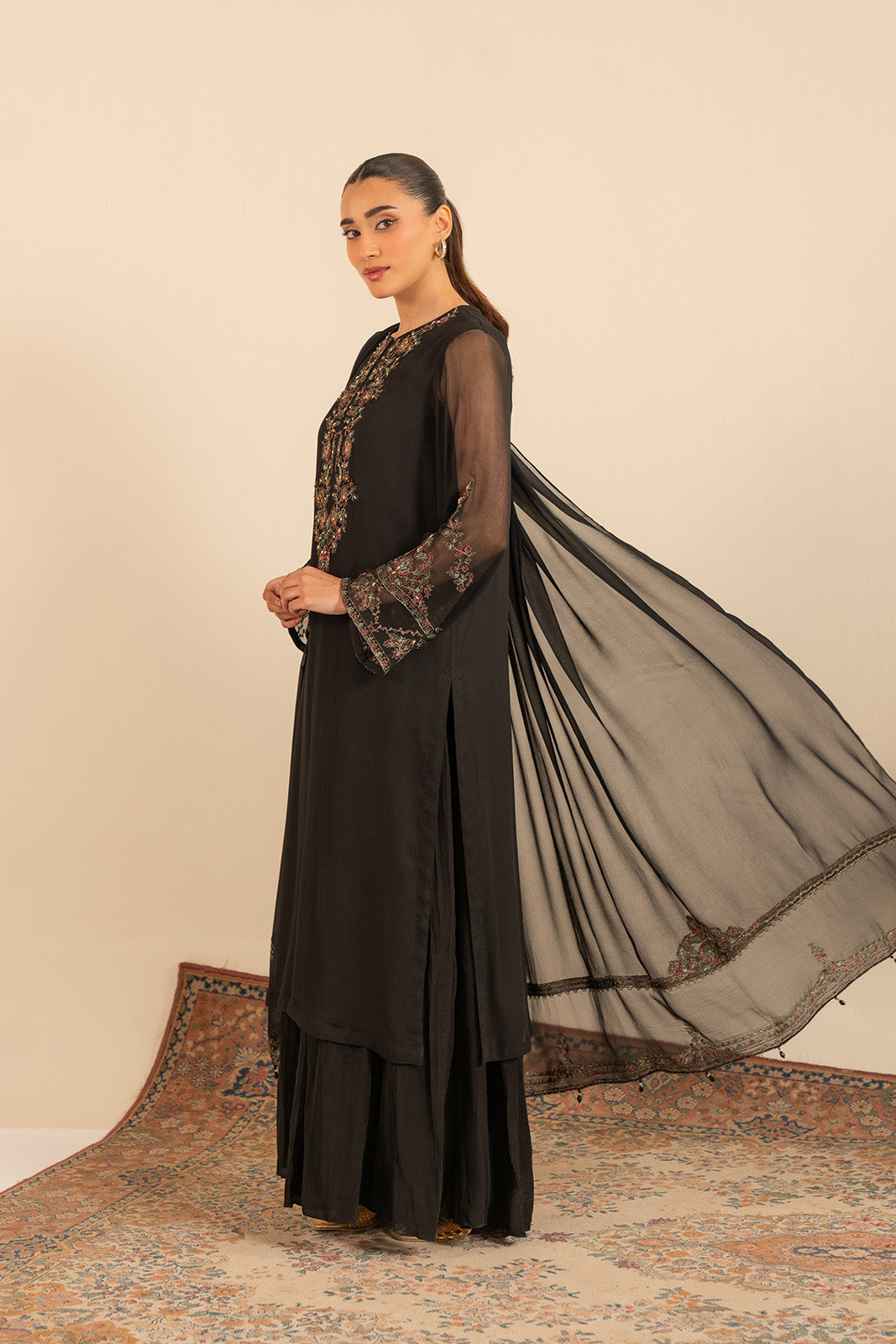 1 Piece Chiffon Embroidered (FS0014)