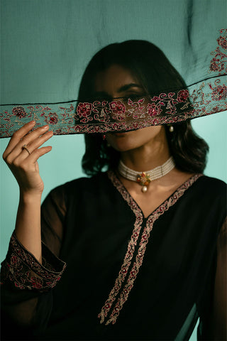 3 Piece Chiffon Embroidered Suit (FS0020)