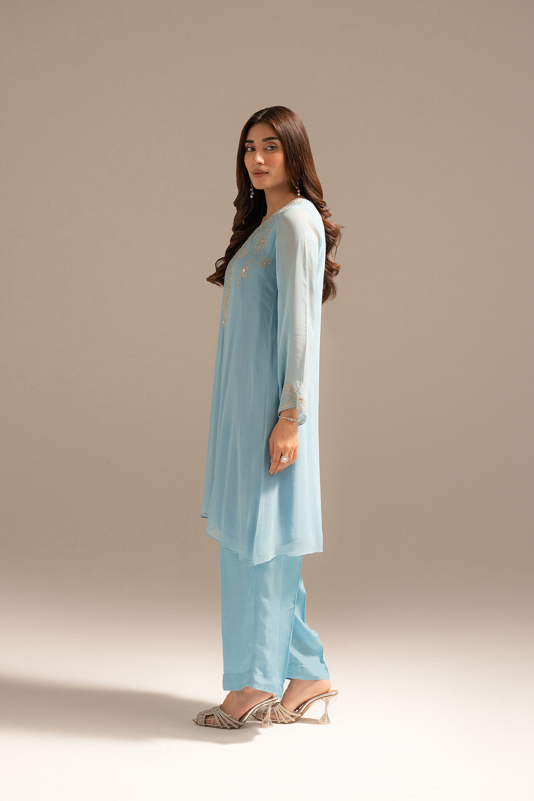 2 Piece Chiffon Embroidered (FS0021)