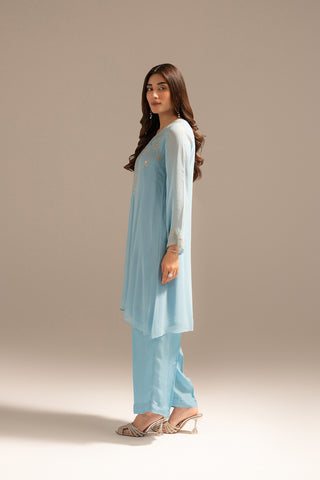 2 Piece Chiffon Embroidered (FS0021)
