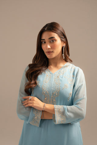 2 Piece Chiffon Embroidered (FS0021)
