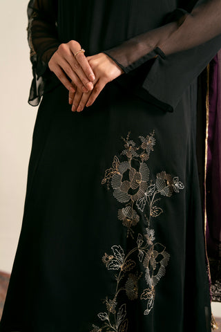 2 Piece  Chiffon Embroidered Suit (FS0022)