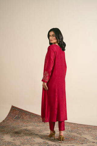 2 Piece  Silk Embroidered Suit (FS0025)